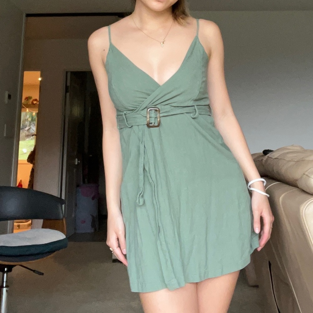 Sage pacsun canvas dress